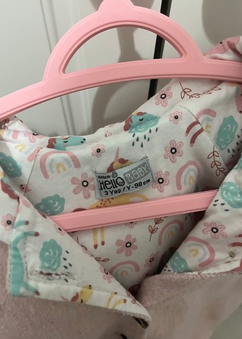 24-36 Ay Beden Kız Çocuk Pembe Düğmeli Ceket