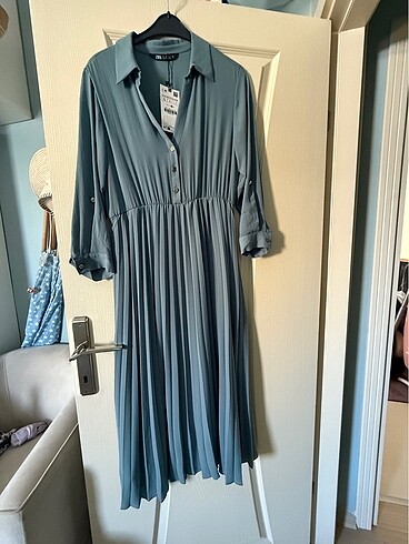 Zara Yeni etiketli Zara kadın uzun şık elbise