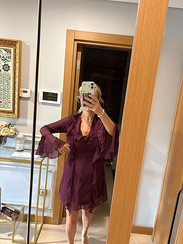 Bordo elbise - Görsel 2