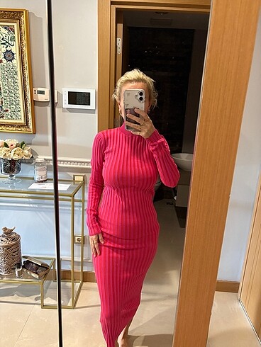 s Beden pembe Renk Zara elbise