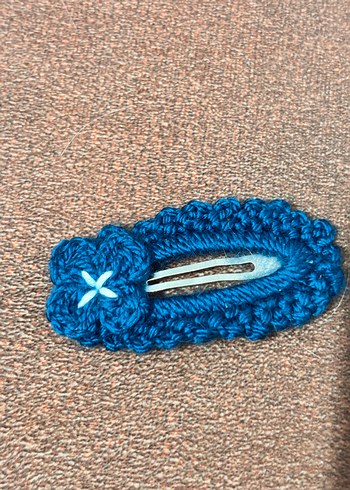 Nakışlı Örgü Çiçekli Çocuk Toka Seti - Görsel 2