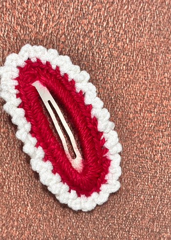 Nakışlı Örgü Çiçekli Çocuk Toka Seti - Görsel 3