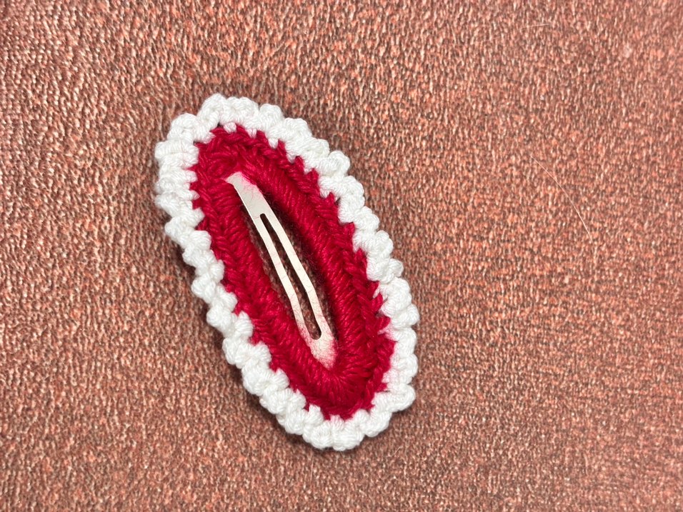 Nakışlı Örgü Çiçekli Çocuk Toka Seti - Görsel 3