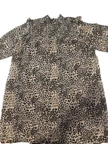 Leopar desenli elbise