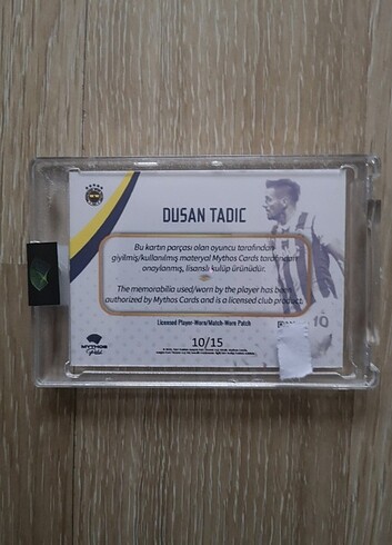 Mythos Fenerbahçe Dusan TADİÇ forma parçalı kartı