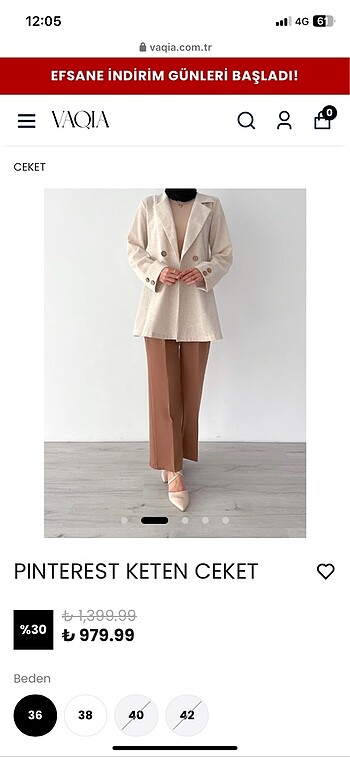 Zara Keten ceket