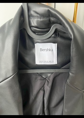 Siyah deri blazer - Görsel 3