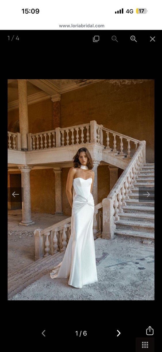 Beyaz Straplez A Kesim Uzun Gelinlik - Görsel 2