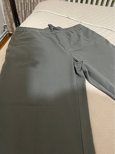 Zara Zara pantolon haki bağlama detaylı keten