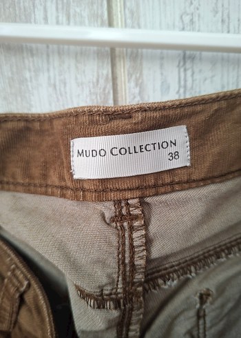 Mudo marka 2 tane  kirmizi ve yesil kadife pantolon - Görsel 10