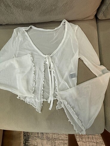 Sheinside Shein beyaz tül hırka