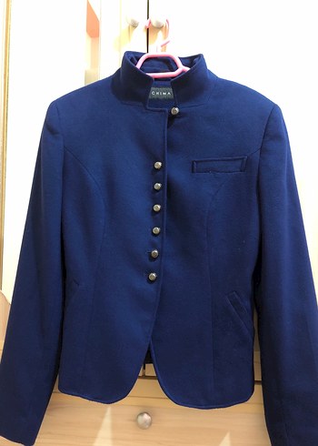 Düğmeli Lacivert Kadın Blazer Ceket