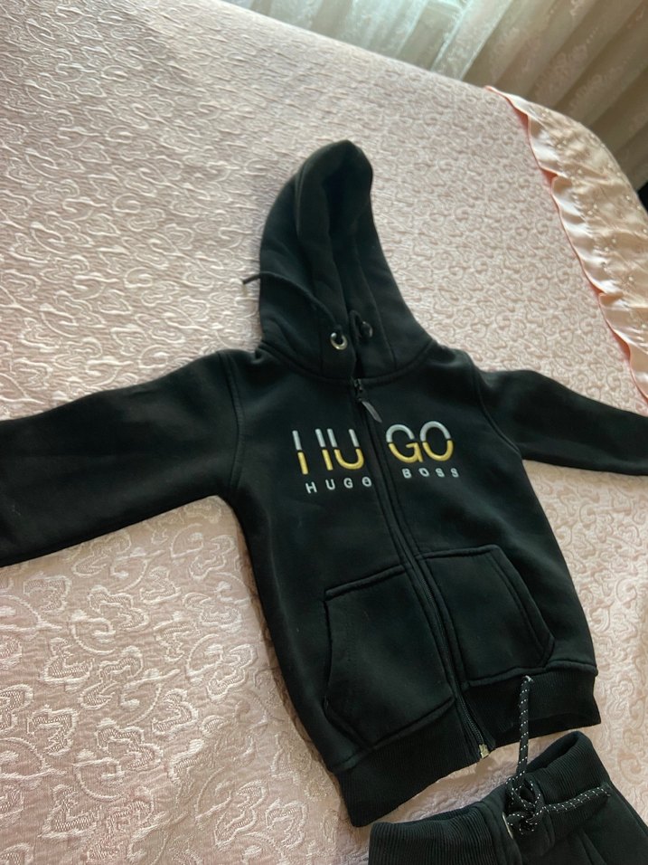 Erkek Siyah Fermuarlı Kapüşonlu Eşofman Takımı - Görsel 4