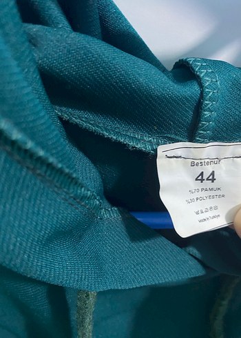 44 Beden haki Renk Kapüşonlu, Uzun Kollu Haki Kadın Elbise