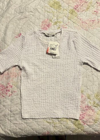 Kız Çocuk Beyaz Triko Keten Uzun Kollu Bluz - Görsel 2