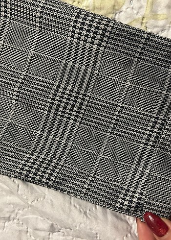 Gri Piliseli Midi Kumaş Pantolon - Görsel 4