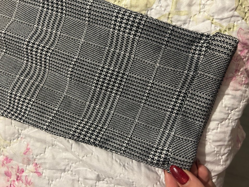 Gri Piliseli Midi Kumaş Pantolon - Görsel 4