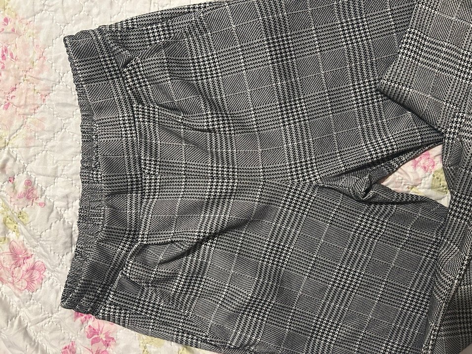 Gri Piliseli Midi Kumaş Pantolon - Görsel 2