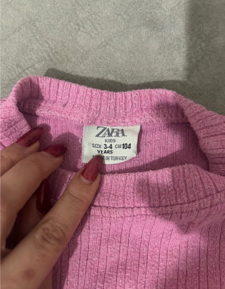 Pembe Örgü Kız Bebek Takımı Uzun Kollu - Görsel 3