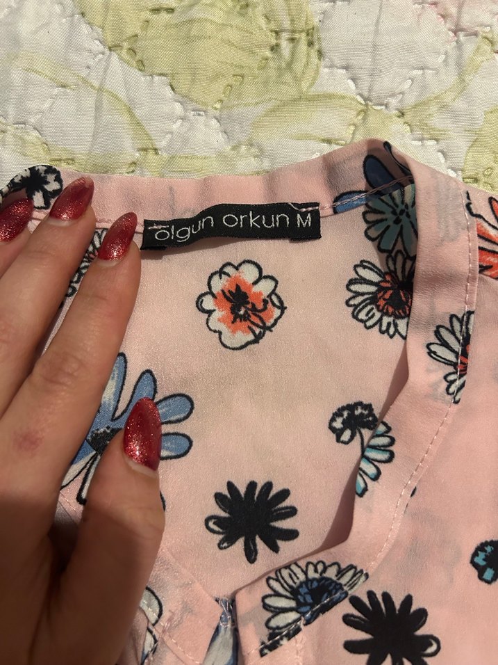 Çiçek Desenli Kadın Düğmeli Kolsuz Yelek - Görsel 3