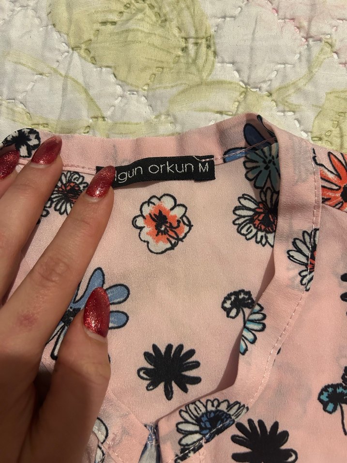 Çiçek Desenli Kadın Düğmeli Kolsuz Yelek - Görsel 5