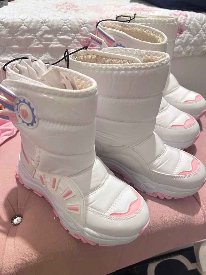 Sıfır Kız Çocuk Nakışlı Cırtlı Kar Botu - Görsel 4