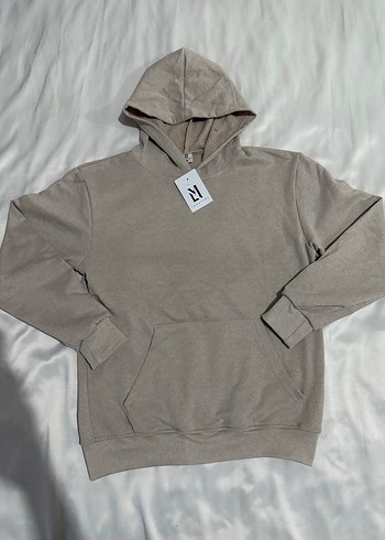 Bej Kapüşonlu unisex Sweatshirt