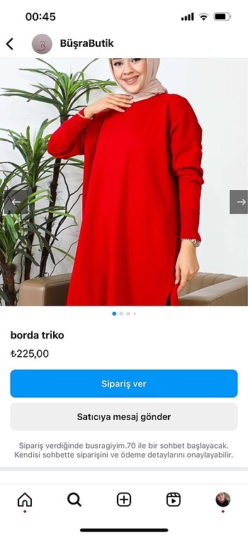 universal Beden Triko salaş tunik siyahı da var
