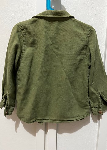 Erkek Çocuk Haki Uzun Kollu Keten Gömlek - Görsel 3