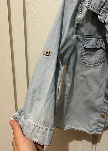 Erkek Çocuk Denim Gömlek - Görsel 3