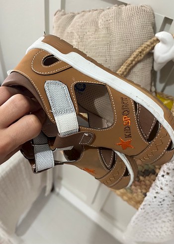 Kahverengi Erkek Çocuk Cırt Cırtlı Spor Terlik - Görsel 4