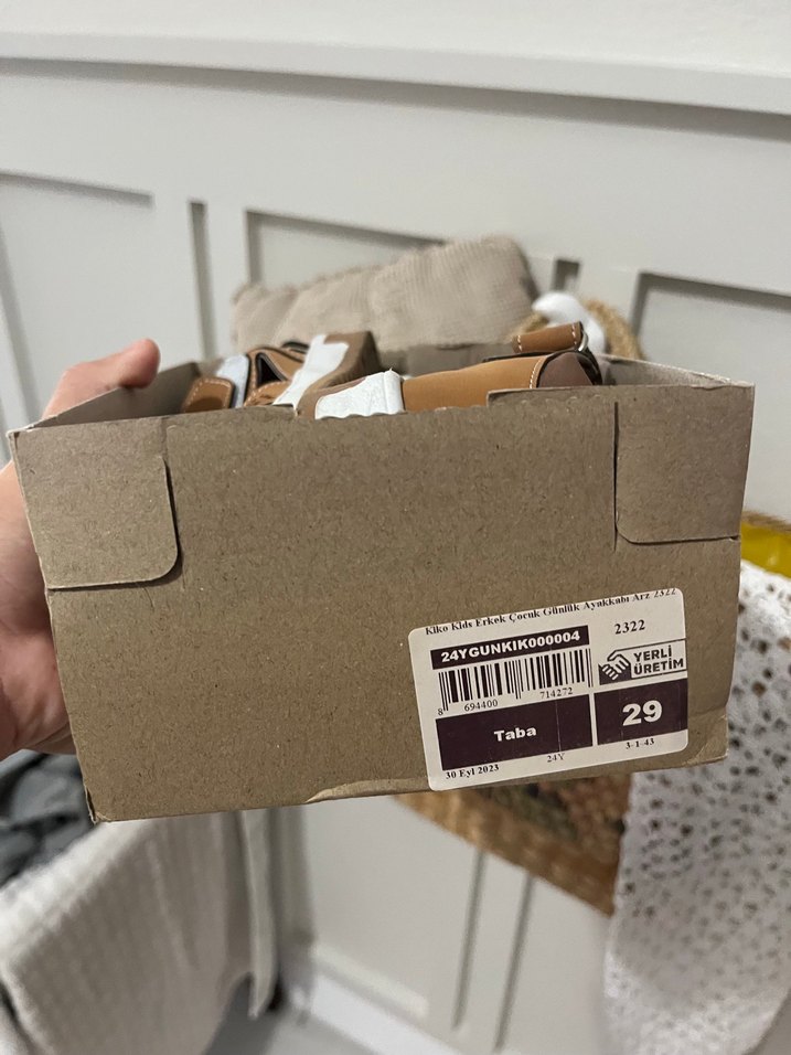 Kahverengi Erkek Çocuk Cırt Cırtlı Spor Terlik - Görsel 5