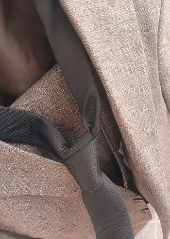 Düğmeli Kahverengi Erkek Takım Elbise - Görsel 9