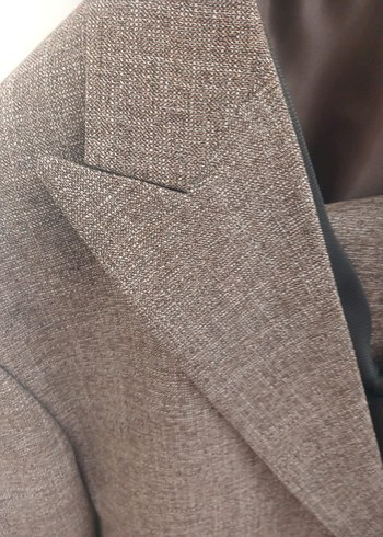 Düğmeli Kahverengi Erkek Takım Elbise - Görsel 5