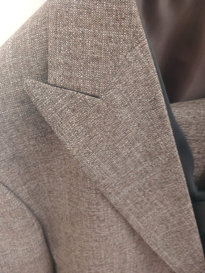 Düğmeli Kahverengi Erkek Takım Elbise - Görsel 5