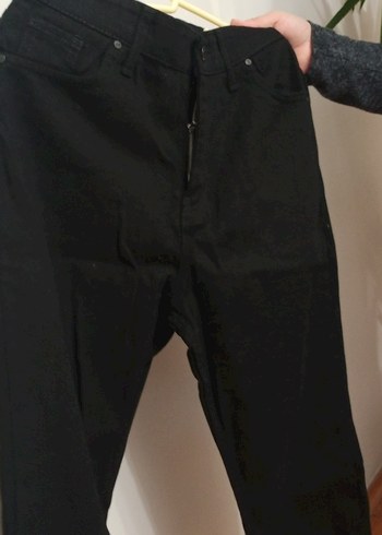 kadın Siyah Düğmeli bol Kesim Pantolon - Görsel 5