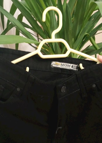 kadın Siyah Düğmeli bol Kesim Pantolon - Görsel 8