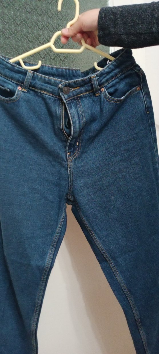 mavi%100 Pamuk kadın Kot pantolon - Görsel 3