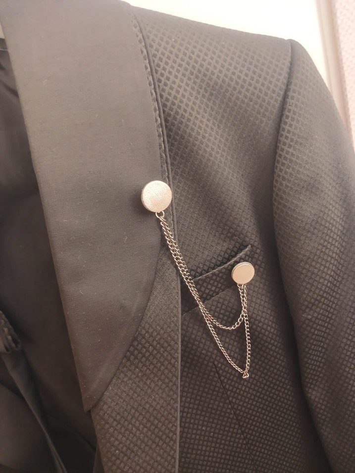 Modern Klasik Siyah Damatlık Takım - Görsel 5