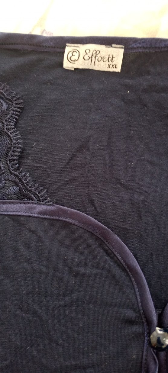 Lacivert V Yaka Uzun Kollu Hamile Gecelik - Görsel 5