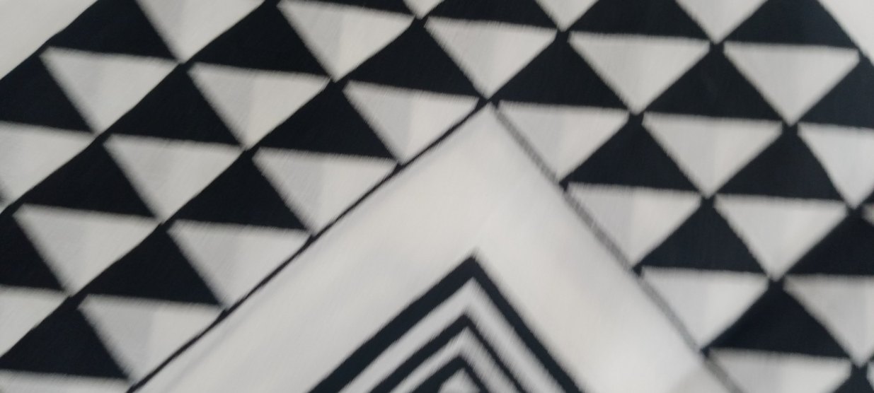 Soyut Desenli Gri-Beyaz fular eşarp - Görsel 2