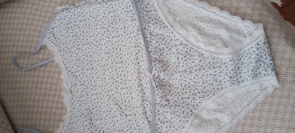 MisssCoco Beyaz Baskılı  Atlet Slip Takımı - Görsel 2