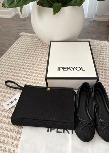 ipekyol Siyah Minimal Ciftli Set