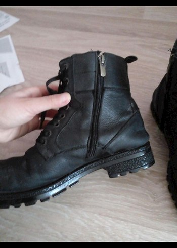 Erkek Siyah Deri Bot - Görsel 4