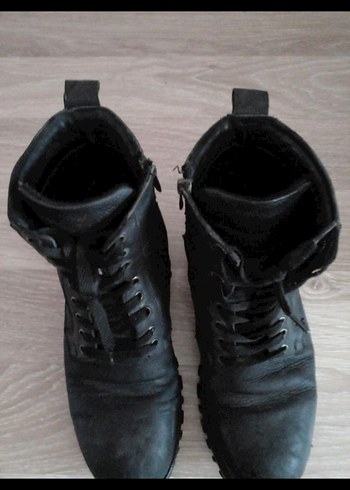 Erkek Siyah Deri Bot - Görsel 3