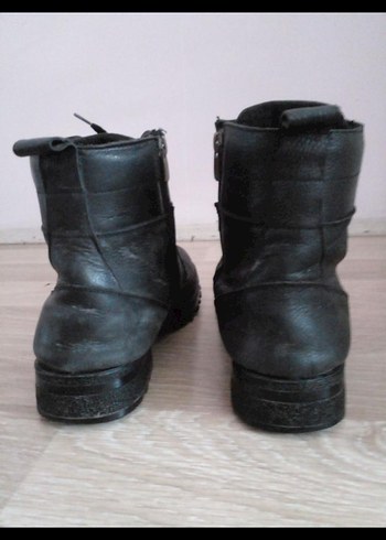 Erkek Siyah Deri Bot - Görsel 2