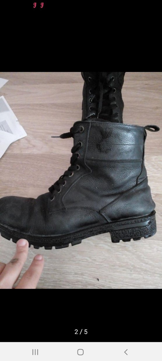 Erkek Siyah Deri Bot - Görsel 5