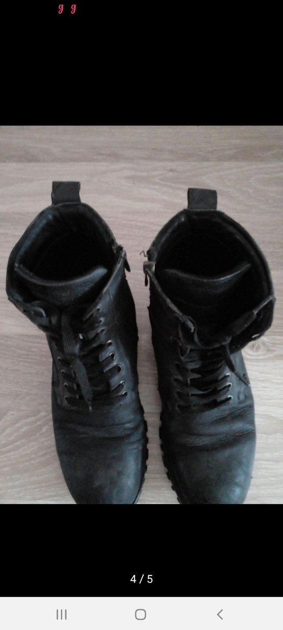 Erkek Siyah Deri Bot - Görsel 3