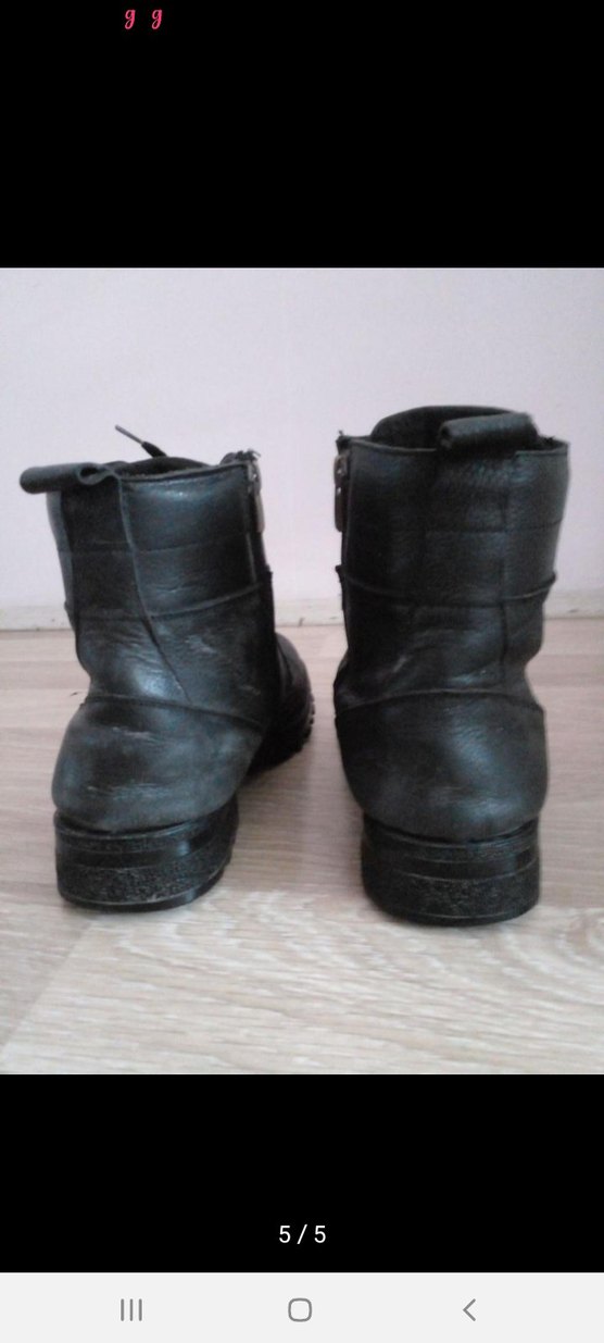 Erkek Siyah Deri Bot - Görsel 2