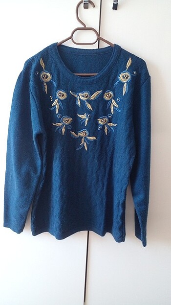 Lacivert kazak triko sweat 